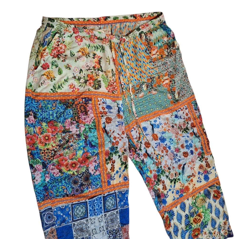 Lulalife Multicolor Patchwork Wide Leg Pants Aust… - image 5